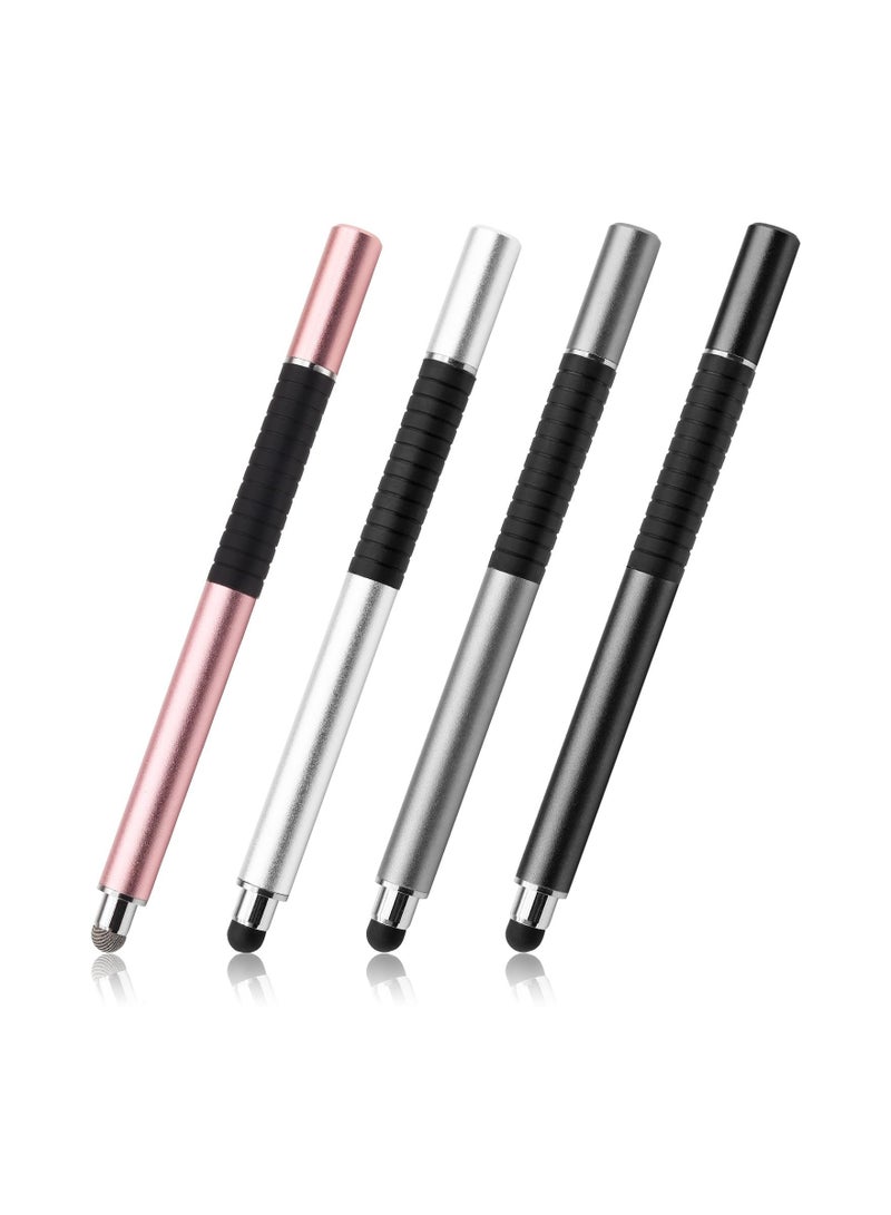 4 Pcs Capacitive Stylus Pens - 2 in 1 Magnetic Disc Stylus with Cap, Universal Touch Screen Pen for iPads, Tablets, iPhones, and Android Devices - Image 1